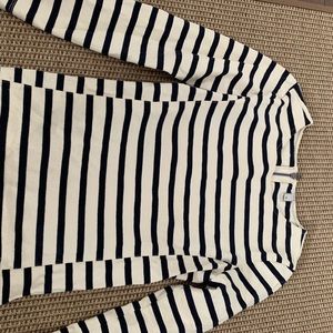J.Crew Navy & Cream Striped LS Top XS